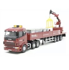 Corgi Heavy Haulage CC12219 Scania MARSHALLS DROPSIDE Crane Trailer  1/50 Mint