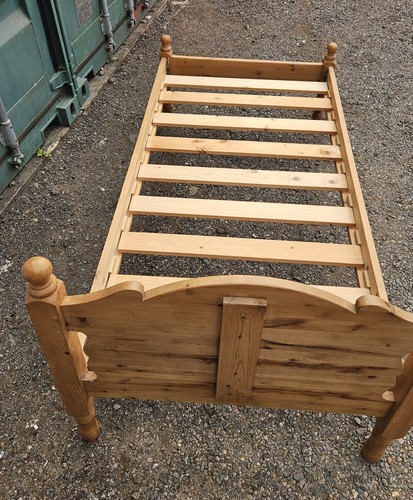 Pine wood bed frame - wood,