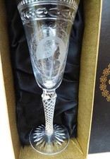 Boxed Margaret Thatcher Webb Corbett Crystal Toasting Goblet & Certificate  1979