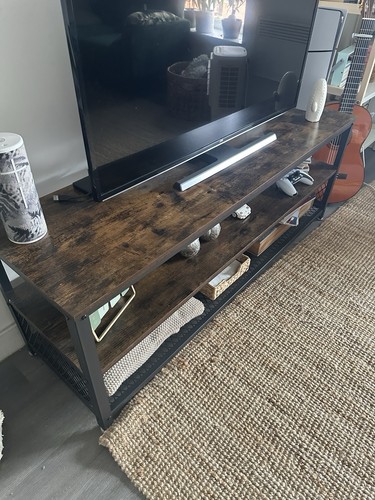 Industrial dark wood stand - dark,