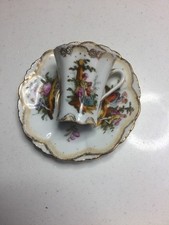 Vintage Dresden Small Cup and Saucer. Hand painted. Very delicate.