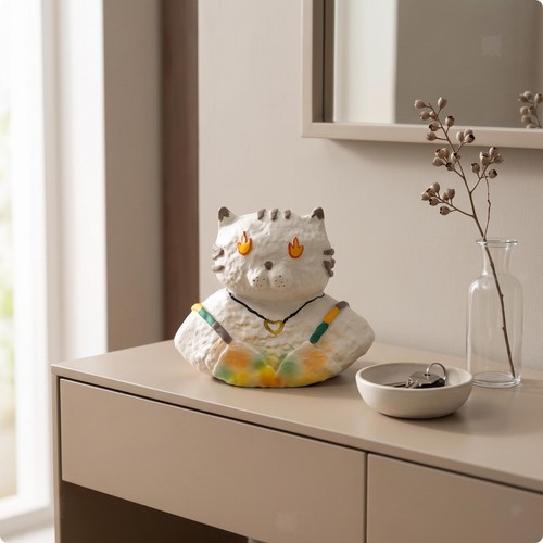 Cat figurine adorable - figurine,