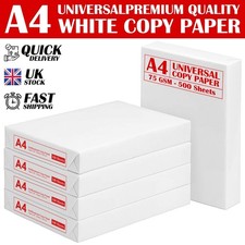 WHITE PAPER A4 PRINTER COPIER PAPER BOX OF 2,500 SHEETS / 5 REAMS OF 500 SHEETS