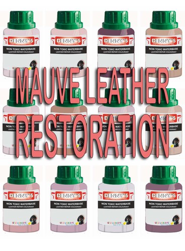 Mauve leather restoration - leather,