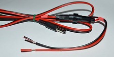 2.1mm DC power cable with fuse