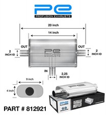 2.25" 57mm 4x9 Oval x 14" T