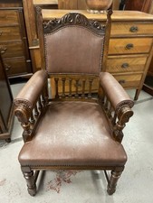 Victorian Solid Carved Oak