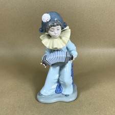 NAO Lladro Harlequin's Concerto Figurine 1102 Clown With Accordion Retired
