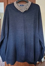 Men's Cotton Traders Mock Shirt Jumper Size 4XL