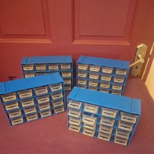 4 sets of 16 mini table top drawer storage - tools / crafters bits & bobs - Used