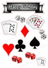 Casino Poker Cake Topper Party
