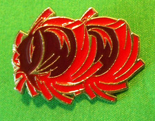 Official Licensed Disney Varsity Red Cheerleader Pom Poms Enamel Pin Badge 25mm