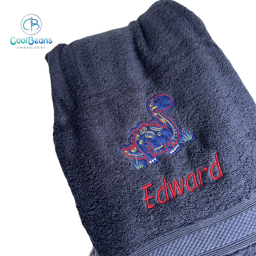 Dinosaur towel personalised - towel,