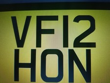Honda VFR 800f 1200 Motorbike (VF12 HON) cherished Private Number plate 