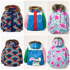 BODEN ALL WEATHER WATERPROOF SKI SNOW COAT JACKET  RAINBOW STAR BUNNY AGES 2-16