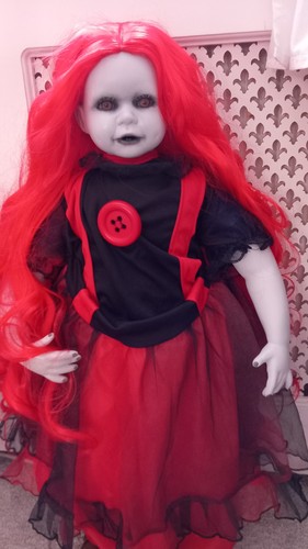 Ooak gothic horror doll creepy - horror,