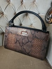 Miche Womens Snake Python Print Handbag Brown/Black 