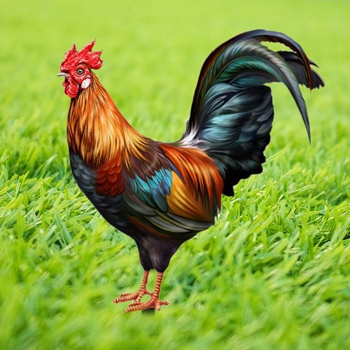 Chicken garden stake - garden,
