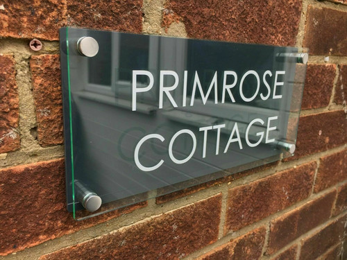 Anthracite large house sign - house,