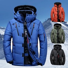 Men's Winter Ultralight Duck Down Jacket Quilted Hooded Puffer Warm Outwear Coat