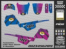 PW 50 GRAPHICS KIT PEEWEE YAMAHA GRAPHICS MINI Nike TN Anniversary Blue Purple