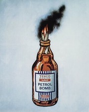 NEW Banksy Tesco Petrol Bomb