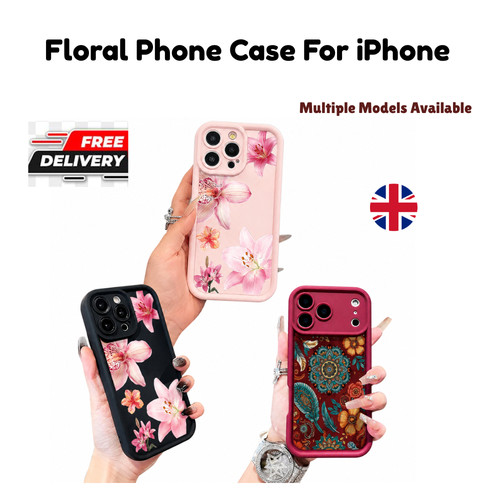 Pink floral phone case for - case,