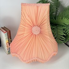 Vintage Pleated Chiffon Pink lampshade Downton Abbey Boudoir  fringe & tassels