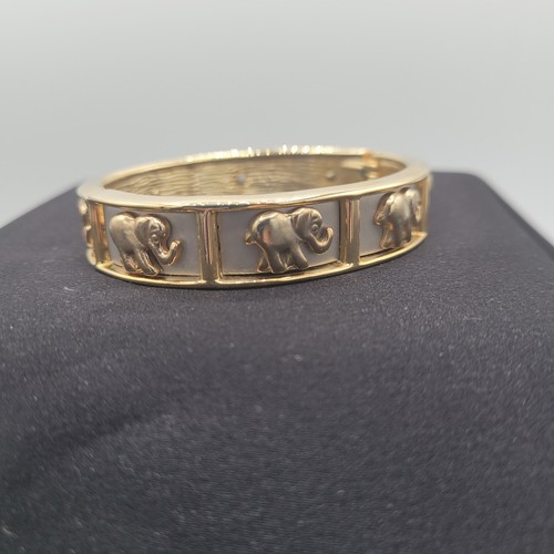 Hinged bracelet gold silver - gold, &