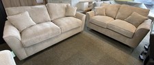 Furniture Village Legend 3&2 In Kingston Silver Fabric RRP £2,490