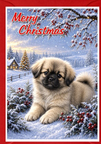 Tibetan spaniel puppy dog - puppy,