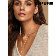 Bar Pendant Necklace Gold Long