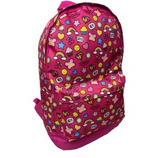 Girls Pink Slogan Roxy Rainbow