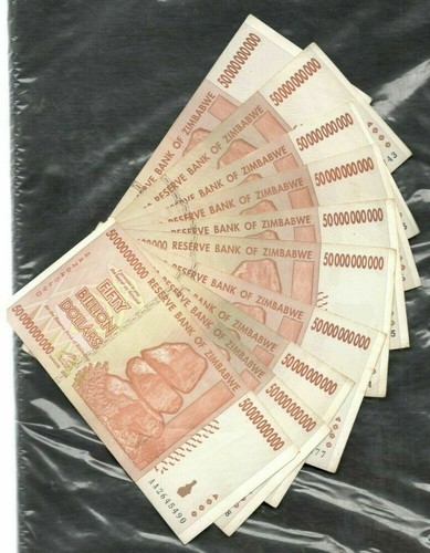 Zimbabwe 10xfifty billion