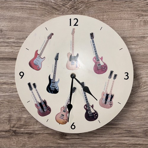 Rock guitarists clock printed - rock,