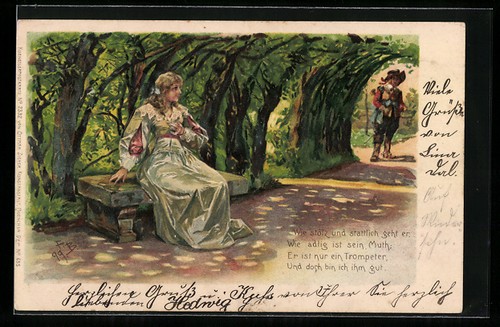 Artist postcard fritz - fritz, bergen