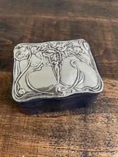 Beautiful Silver lidded Jewellery Casket Ring Box London 1983