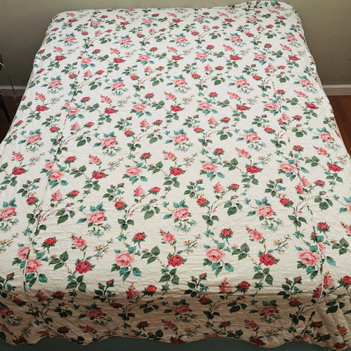 Vintage floral twin - twin, bedspread
