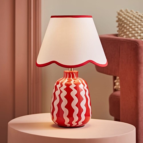 Table lamp red pink - table,
