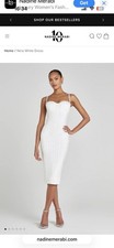 Nadine Merabi Women's White Sequin Nina Dress. New In Box With Tags, Size 8.