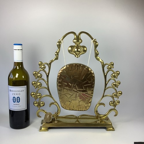Antique brass dinner gong - antique,