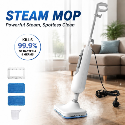 Powerful steam mop - powerful, adjustable
