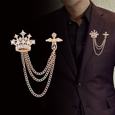 Crown Chain Brooch Vintage