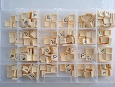 4Sets Original Vintage Scrabble Tiles 400 piece bundle cream with black text