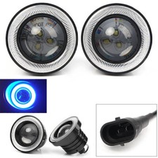 2.5" Fog Light Lamp LED Projector Angle Eye Halo Ring Driving Blue Bulb Car Pair