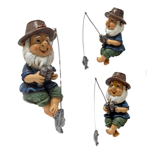 Fishing gnome lawn garden - fishing,