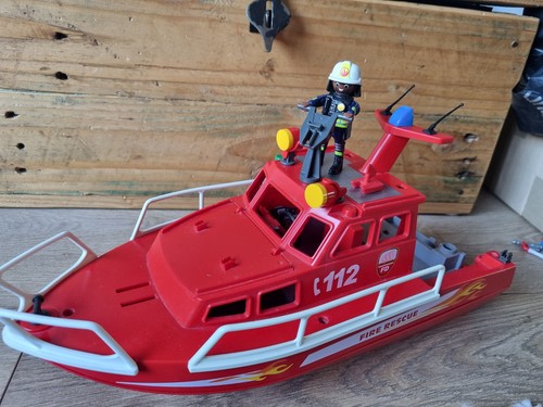 Playmobil fire rescue boat - rescue,