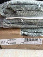 Ikea Gronlid Complete Cover Set for 2 Seat Sofa w/Armrests Tallmyra Light Green