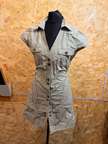 Golddigga beige shirt dress - golddigga,