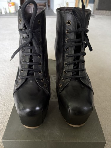 Jeffery campbell black leather - jeffery,